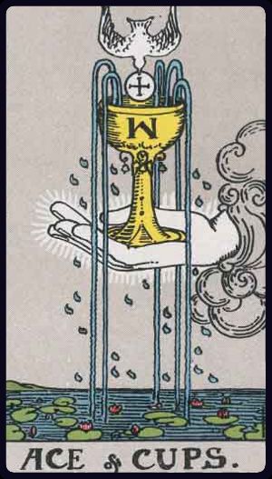 Tarot card Ace of Cups