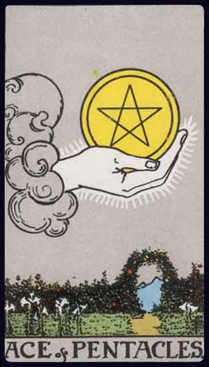 Tarot card Ace of Pentacles
