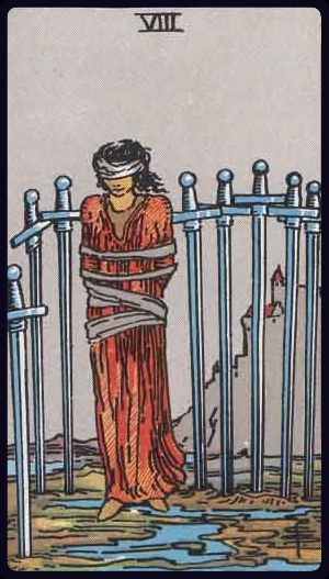 Tarot card Eight of Swords