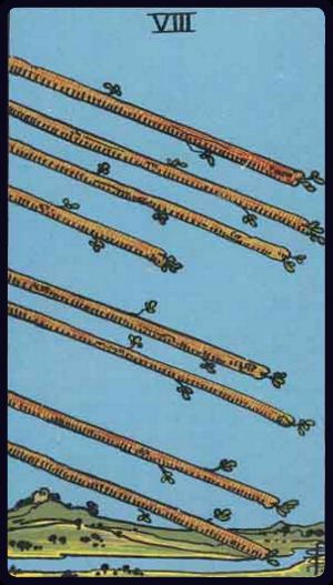 Tarot card Eight of Wands