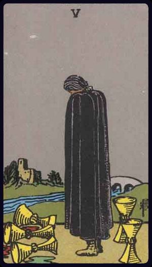Tarot card Five of Cups