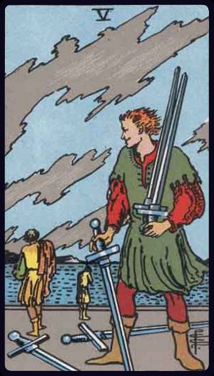 Tarot card Five of Swords