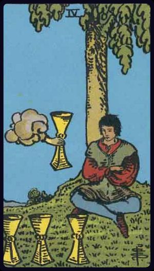 Tarot card Four of Cups