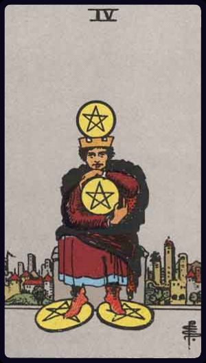 Tarot card Four of Pentacles