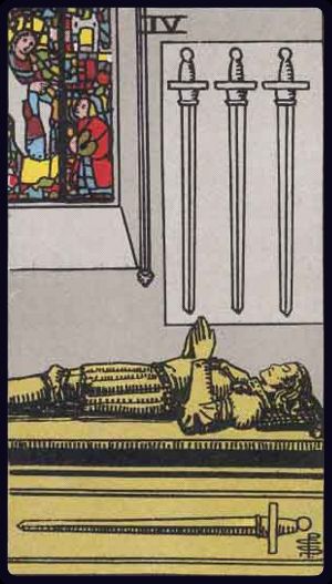 Tarot card Four of Swords