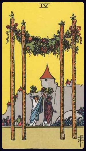 Tarot card Four of Wands