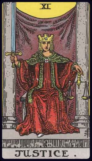 Tarot card Justice