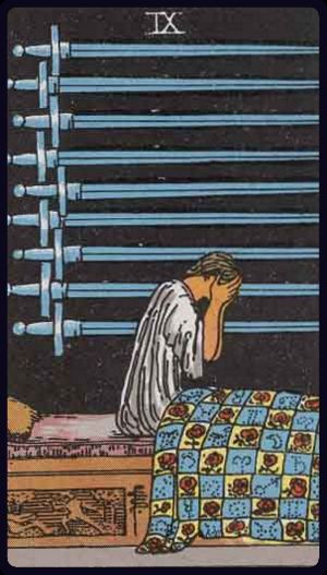 Tarot card Nine of Swords