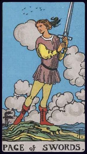 Tarot card Page of Swords