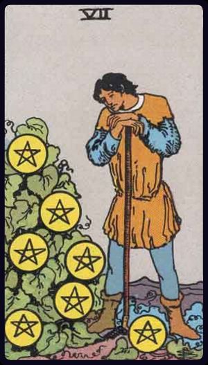 Tarot card Seven of Pentacles