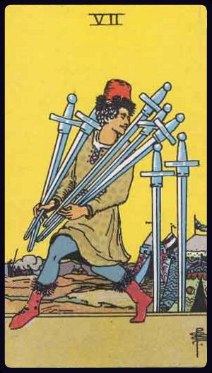 Tarot card Seven of Swords