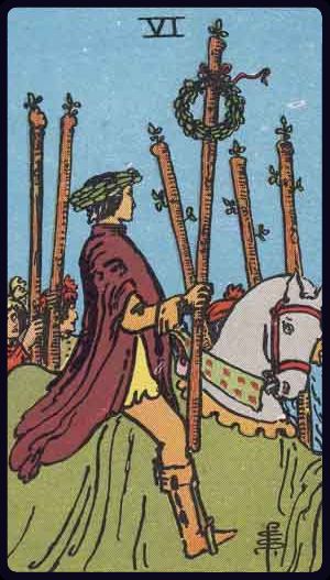Tarot card Six of Wands