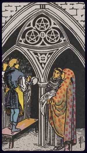 Tarot card Three of Pentacles