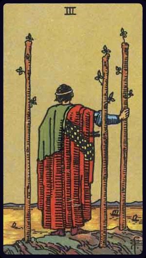 Tarot card Three of Wands