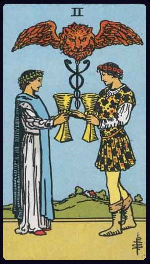 Tarot card Two of Cups