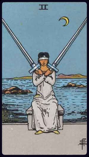 Tarot card Two of Swords