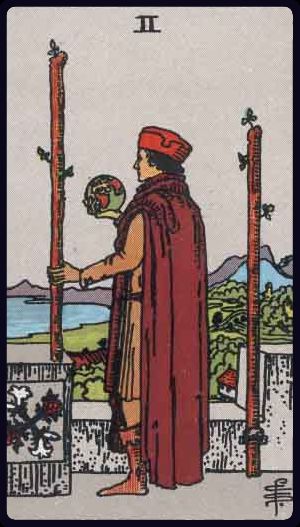 Tarot card Two of Wands